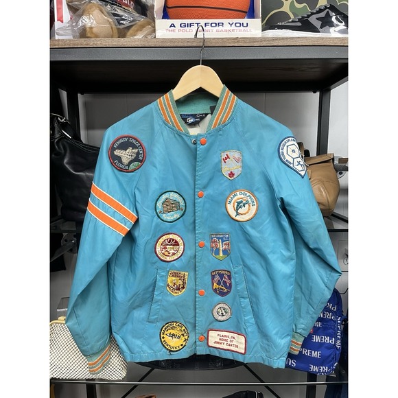 Sears Other - Vintage 1970s Sears Miami Dolphins Multi Patch Snap Coach Jacket Youth L/Men's S